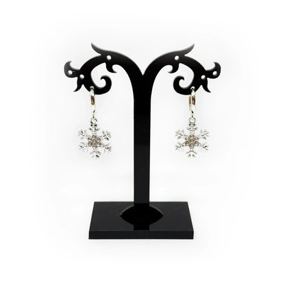 Auskari - Sudraba Sniegpārsliņas Auskari Laimes Zirneklis