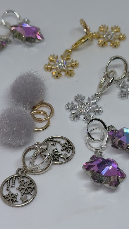 Auskari - Zelta Sniegpārsliņas