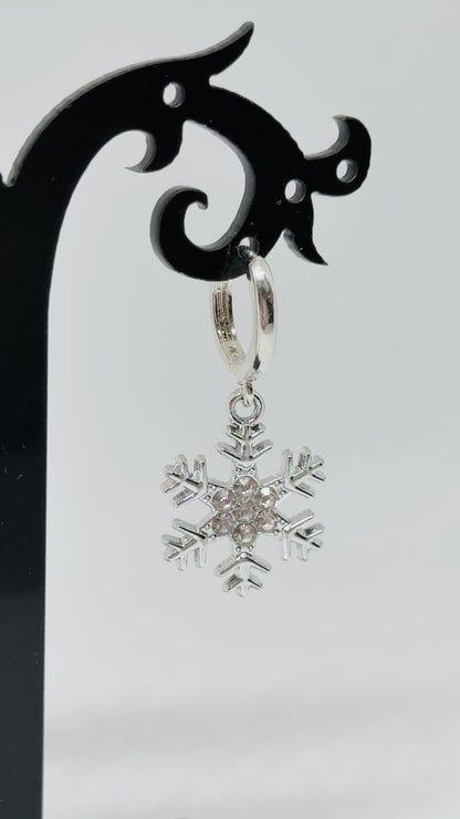 Auskari - Sudraba Sniegpārsliņas