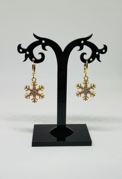 Auskari - Zelta Sniegpārsliņas